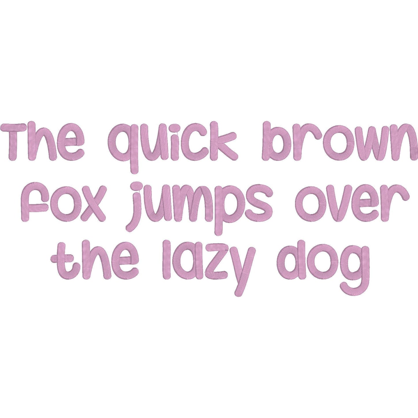 Hug Me 3D Puff Bold Display Embroidery Font | BX Included