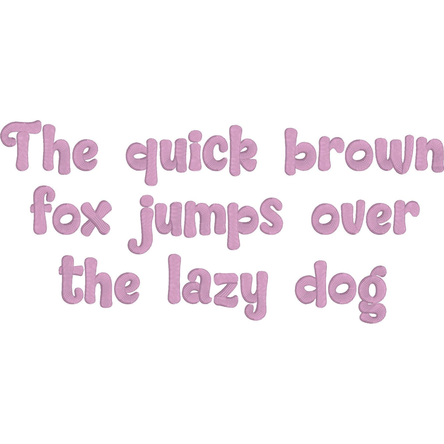 Angel 3D Puff Bold Elegant Script Embroidery Font | BX Included