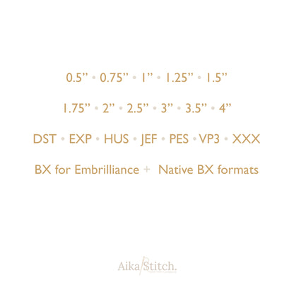 Luno Basic Rounded Embroidery Font | Native BX Included