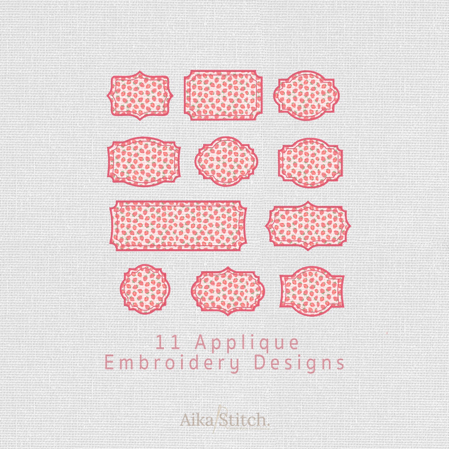 11 Frame Bundle Appliques Embroidery Design - 6 sizes