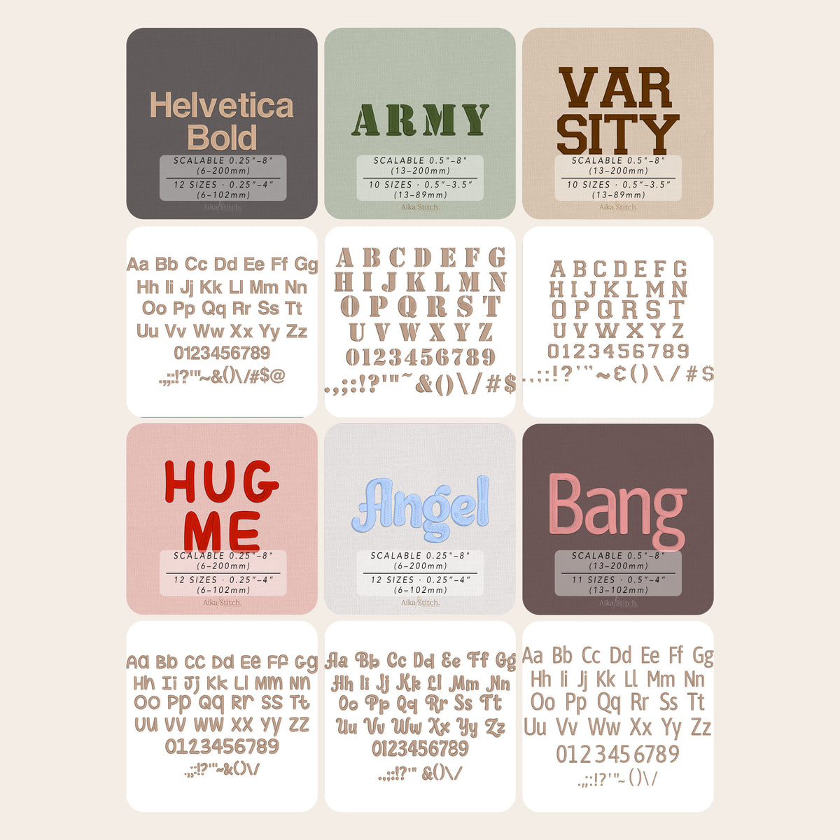 Bundle 12 Bold Embroidery Fonts | Native BX Included