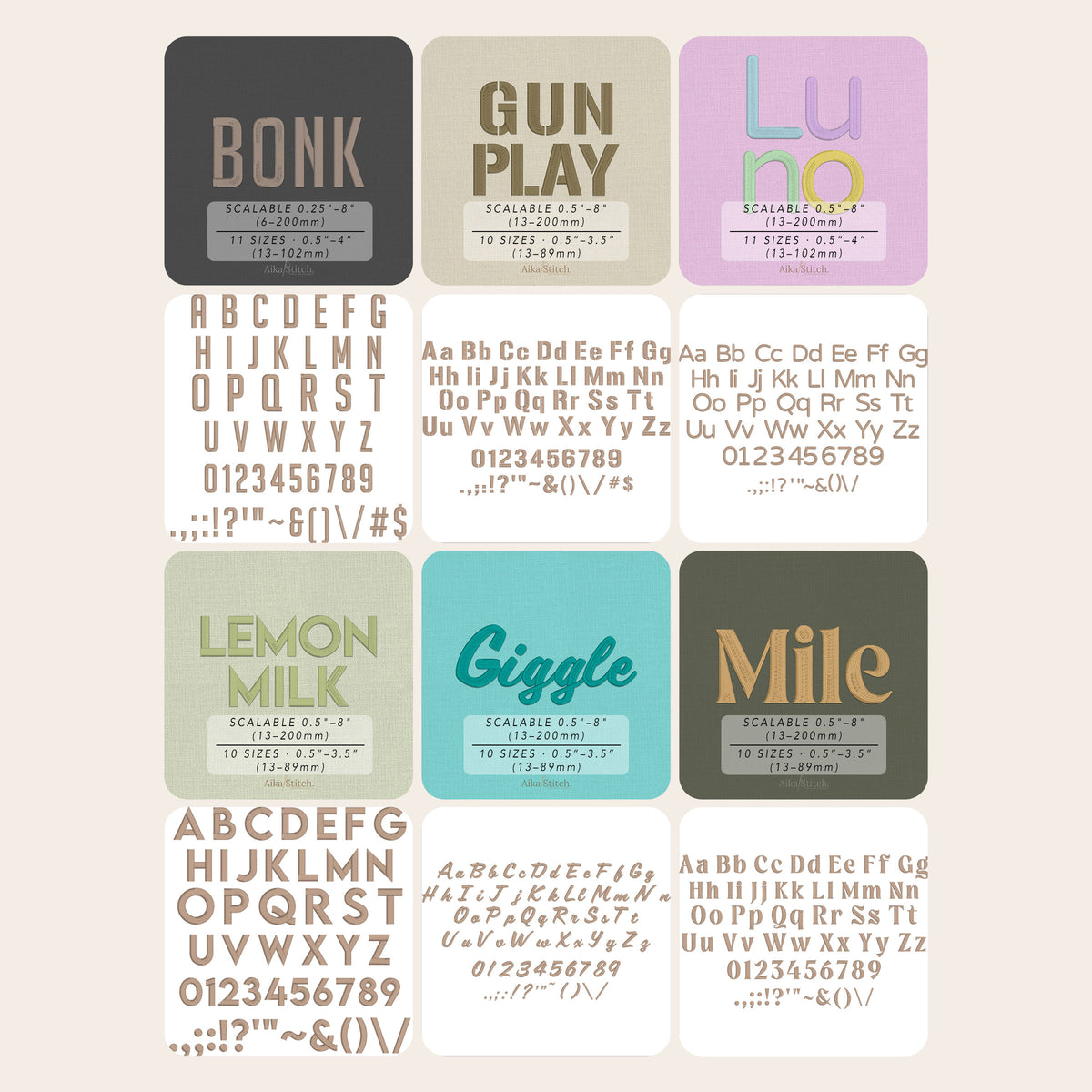 Bundle 12 Bold Embroidery Fonts | Native BX Included