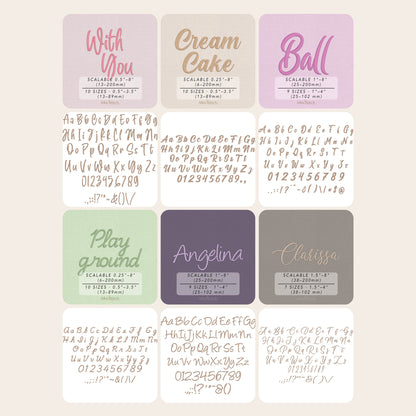 Bundle 12 Handwritten Embroidery Fonts