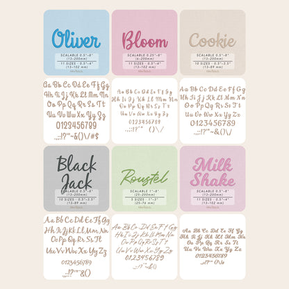 Bundle 12 Handwritten Embroidery Fonts