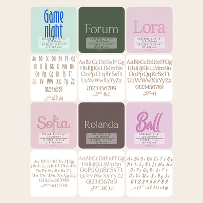 Bundle 12 Luxury Embroidery Fonts