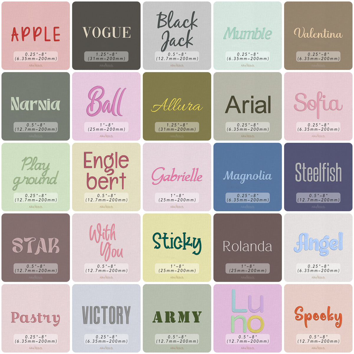 Bundle 50 Native BX Embroidery Fonts