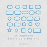25 Frame Bundle Appliques Embroidery Design - 7 sizes