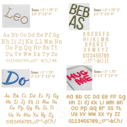 Bundle 20 Puff BX Embroidery Fonts – Foam Alphabet