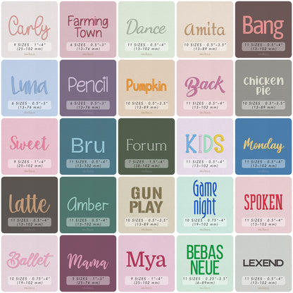 Bundle 50 EXP Embroidery Font - Collection 02