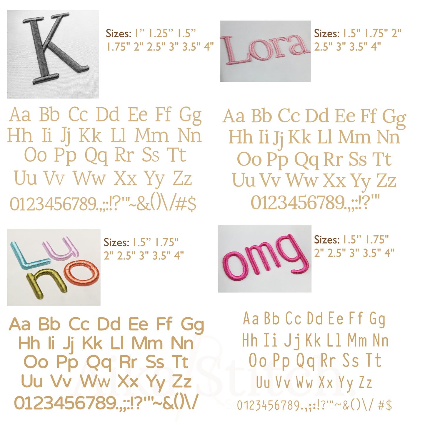 Bundle 20 Puff BX Embroidery Fonts – Foam Alphabet