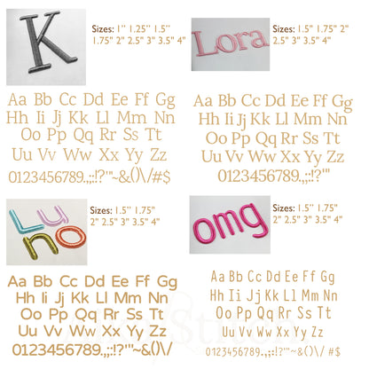 Bundle 20 Puff BX Embroidery Fonts – Foam Alphabet