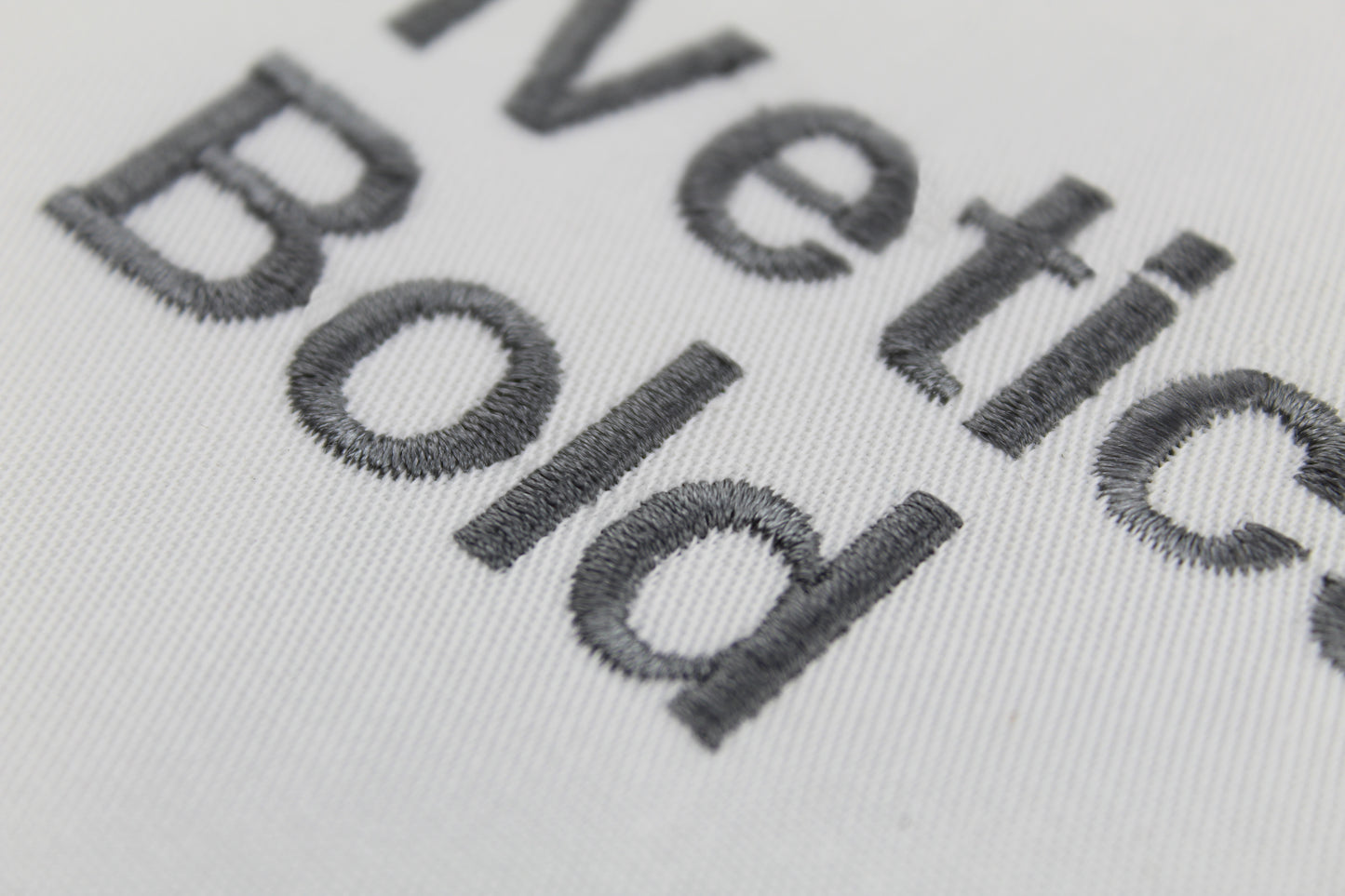 Helvetica Bold Native BX Embroidery Font - Satin Stitch Alphabet (12 Sizes)