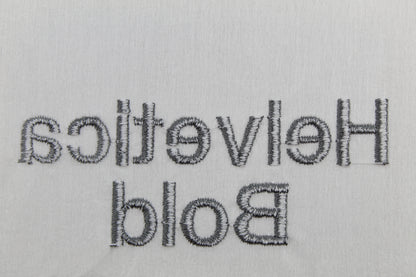 Helvetica Bold Native BX Embroidery Font - Satin Stitch Alphabet (12 Sizes)