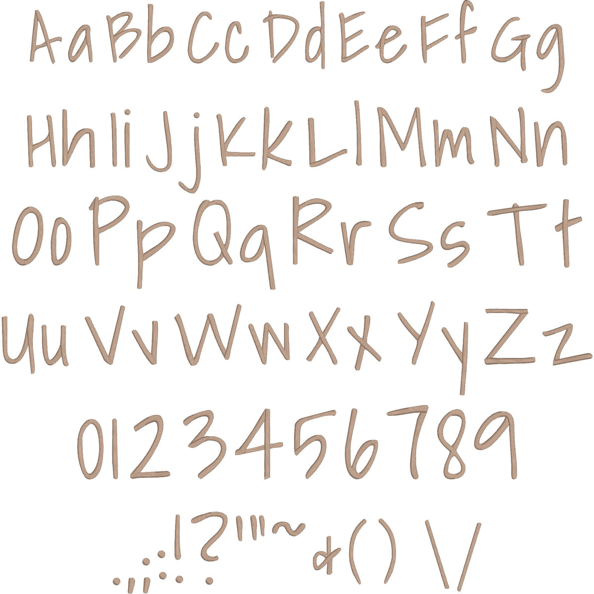 Shadows Clean Handwritten Embroidery Font