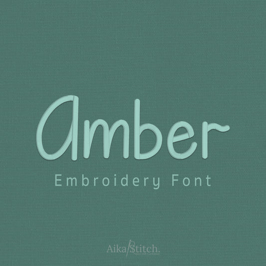 Amber Script Cursive Embroidery Font | Native BX Included