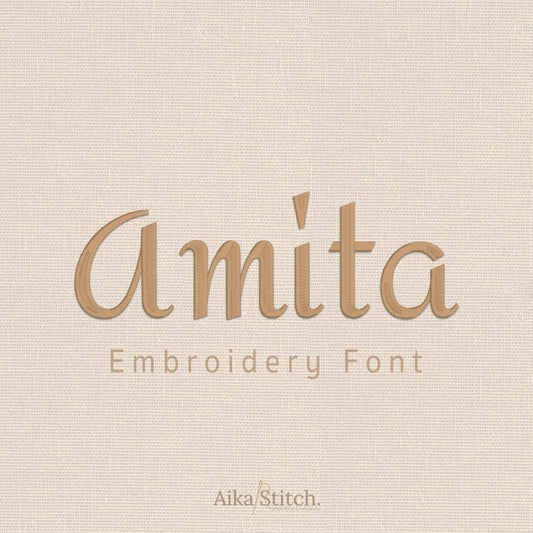 Amita Handwriting Script Embroidery Font | Native BX Included