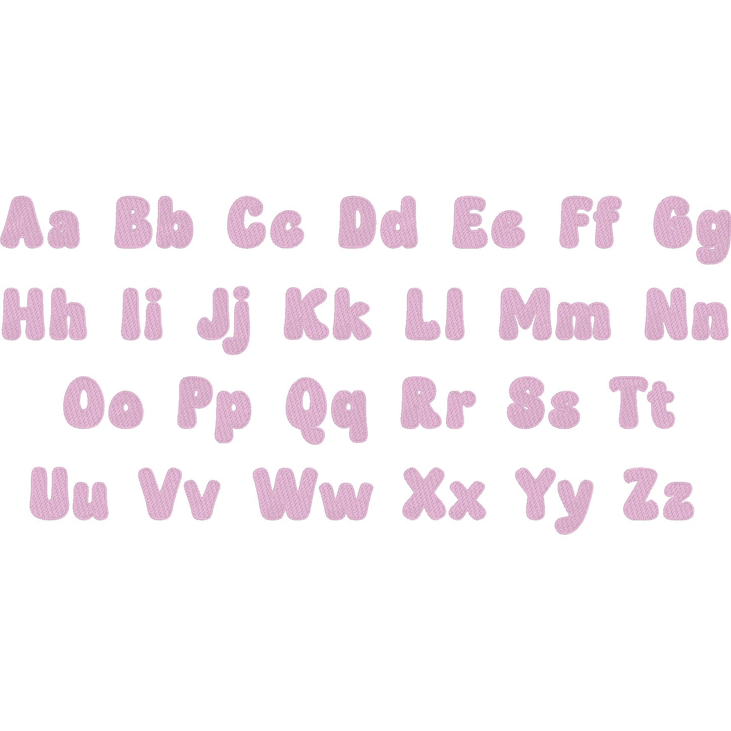 Amy BX Embroidery Font - Fill Stitch Alphabet (9 Sizes)