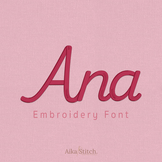 Ana Script Handwritten Embroidery Font | Native BX Included