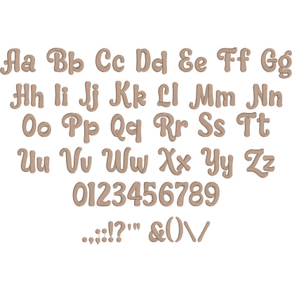 Angel Bold Elegant Embroidery Font | Native BX Included
