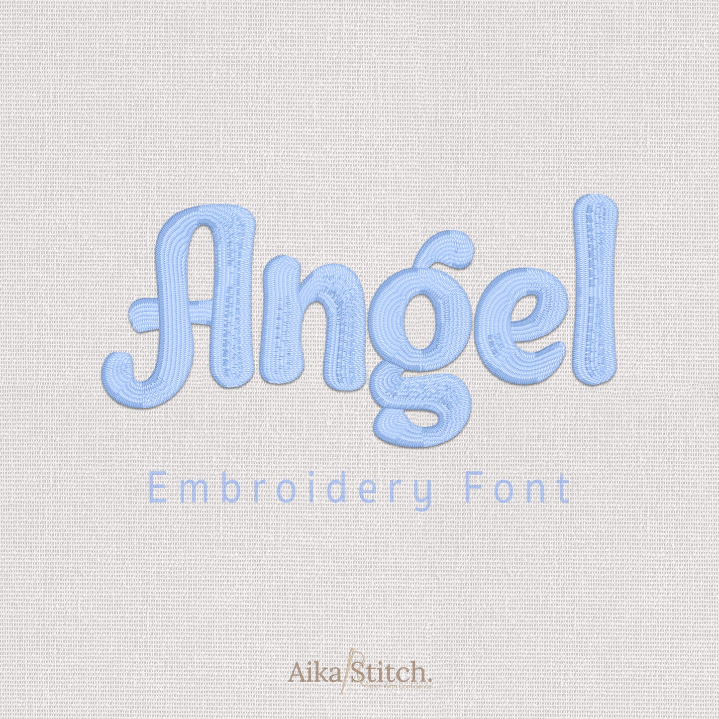 Angel Bold Elegant Embroidery Font | Native BX Included