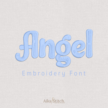 Angel Bold Elegant Embroidery Font | Native BX Included