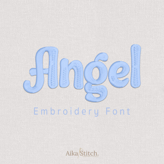 Angel Bold Elegant Embroidery Font | Native BX Included