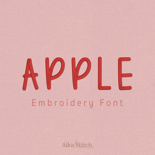 Apple Handwritten Calligraphy Embroidery Font | Native BX Included