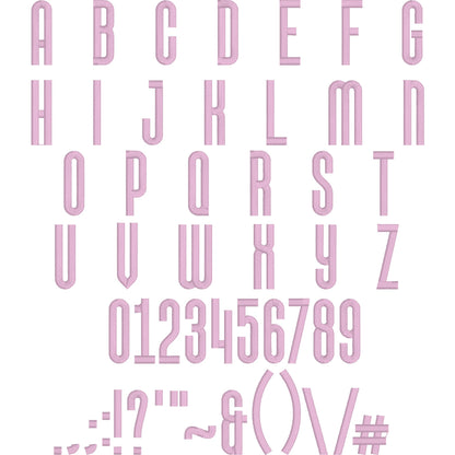 Ava 3D Puff BX Embroidery Font – Foam Alphabet (9 Sizes)