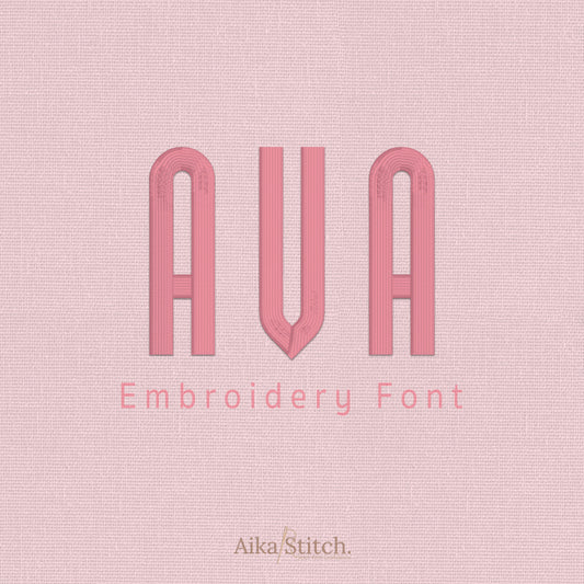 Ava Modern Simple Embroidery Font | Native BX Included