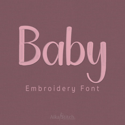 Baby Script Handwritten Embroidery Font | Native BX Included