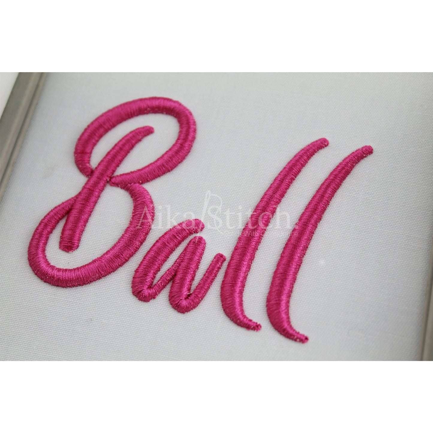 Ball 3D Puff Foam Handwritten Script Embroidery Font | BX Included