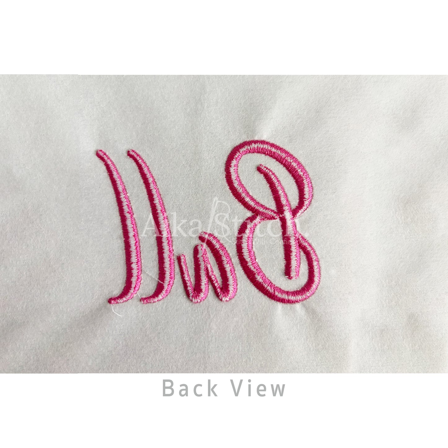 Ball 3D Puff Foam Handwritten Script Embroidery Font | BX Included