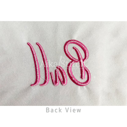 Ball 3D Puff Foam Handwritten Script Embroidery Font | BX Included