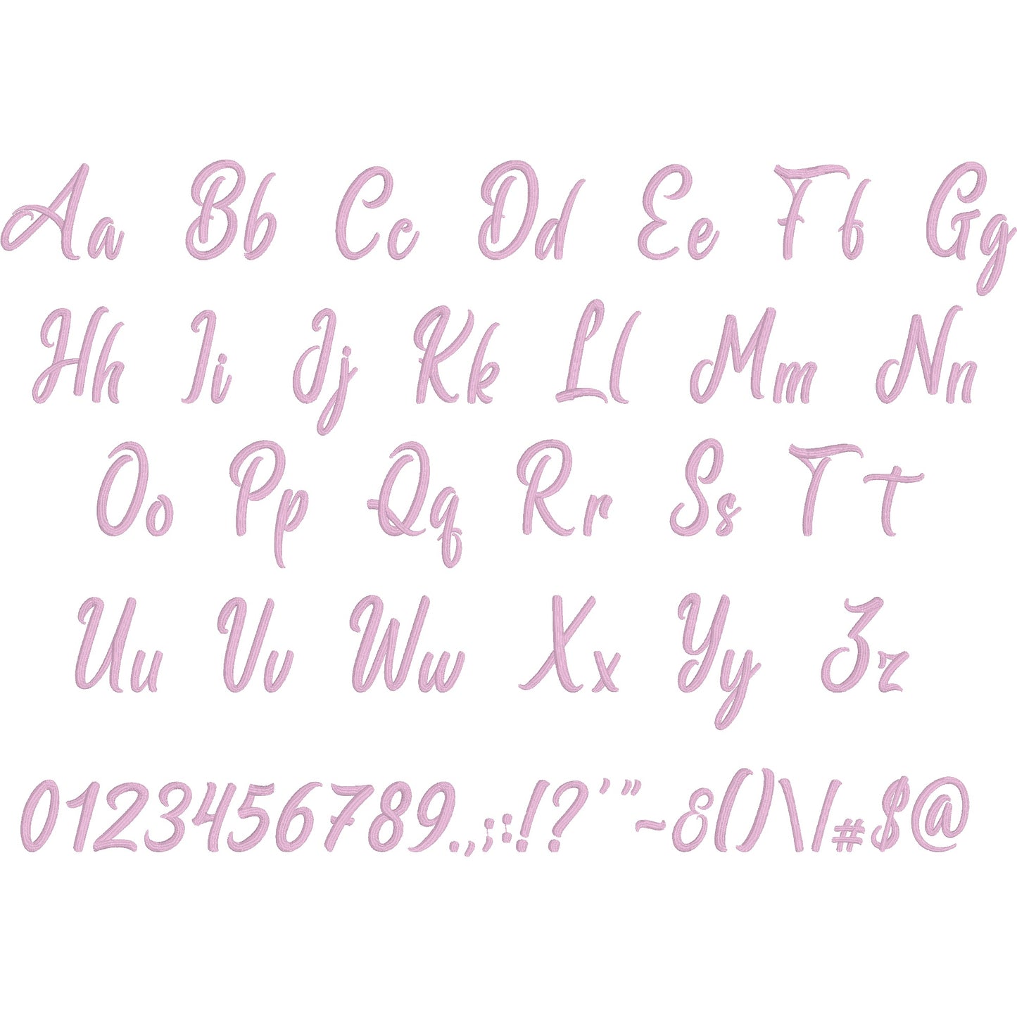 Ballmain Native BX Embroidery Font - Satin Stitch Alphabet (9 Sizes)