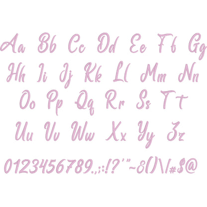 Ballmain Native BX Embroidery Font - Satin Stitch Alphabet (9 Sizes)