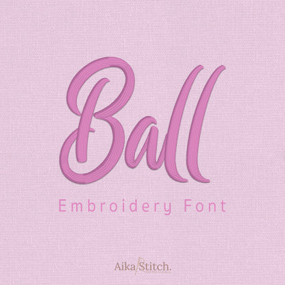 Ballmain Script Handwritten Embroidery Font | Native BX Included