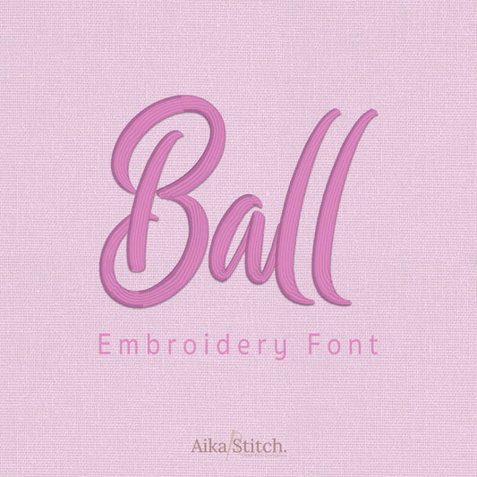 Ballmain Script Handwritten Embroidery Font | Native BX Included