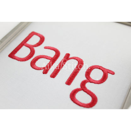 Bang Simple Modern Embroidery Font | Native BX Included