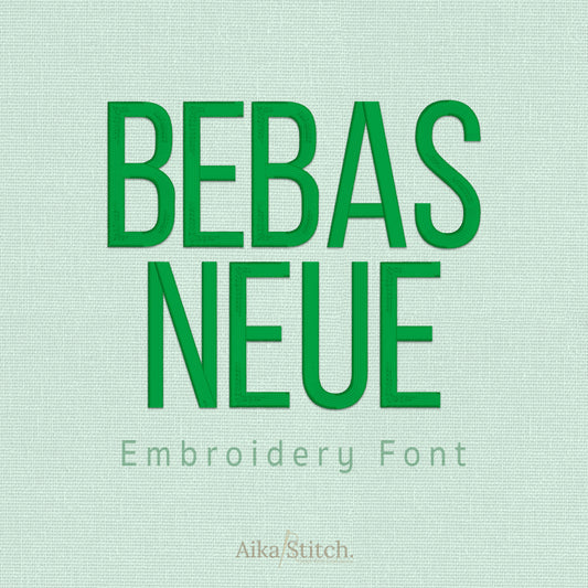 Bebas Neue Modern Timeless Embroidery Font | Native BX Included