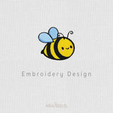 Bee Clipart Embroidery Design - 7 sizes