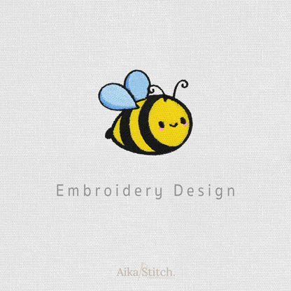 Bee Clipart Embroidery Design - 7 sizes