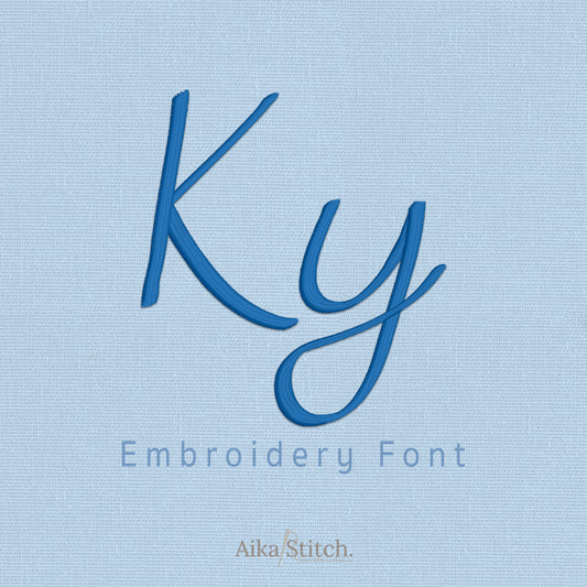 Bilanthy Handwritten Script Embroidery Font | Native BX Included