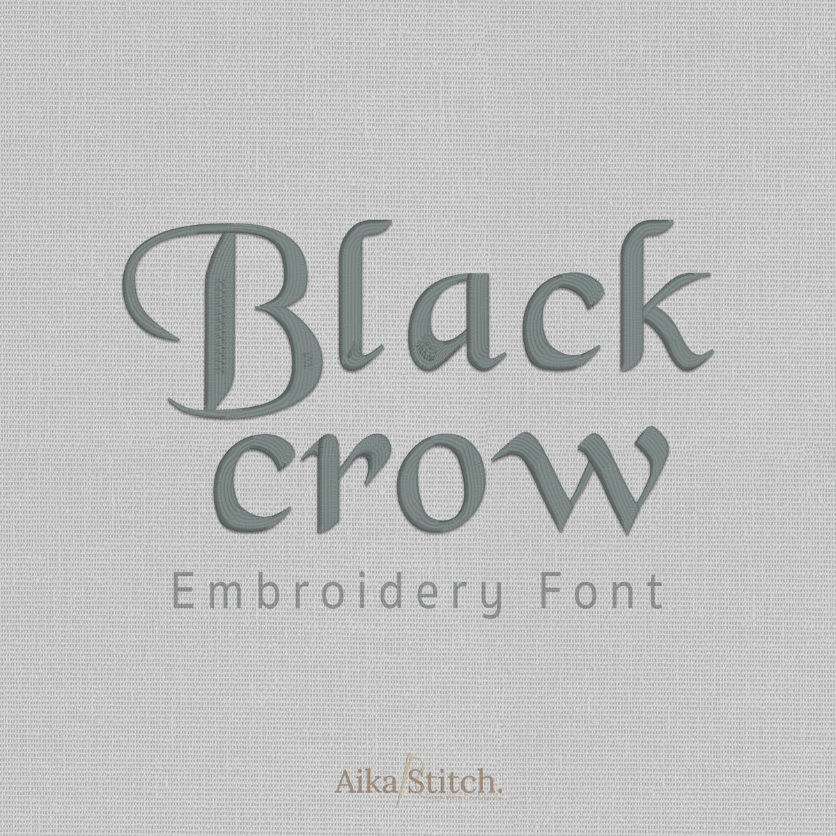 Black Crow Gothic Vintage Embroidery Font | Native BX Included