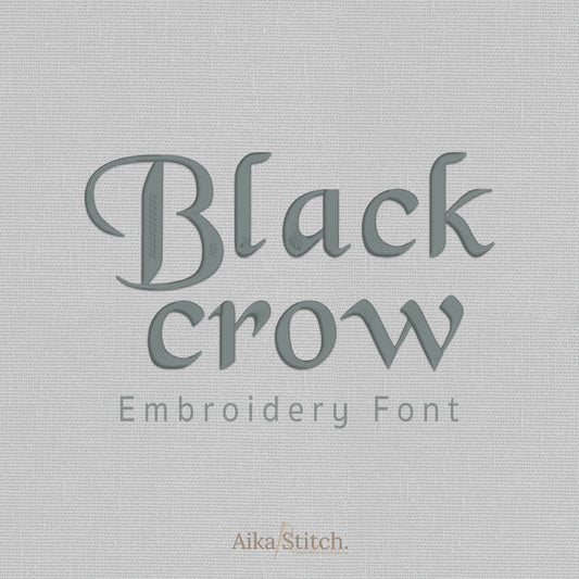 Black Crow Gothic Vintage Embroidery Font | Native BX Included