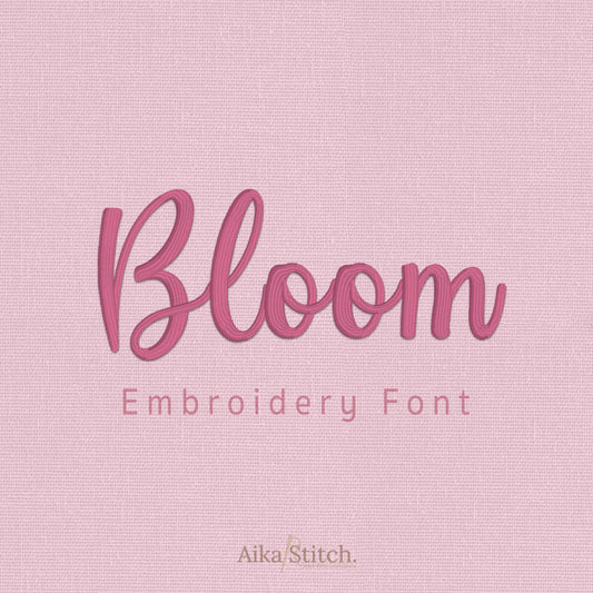 Cailyn Bloom Script Handwritten Embroidery Font | Native BX Included