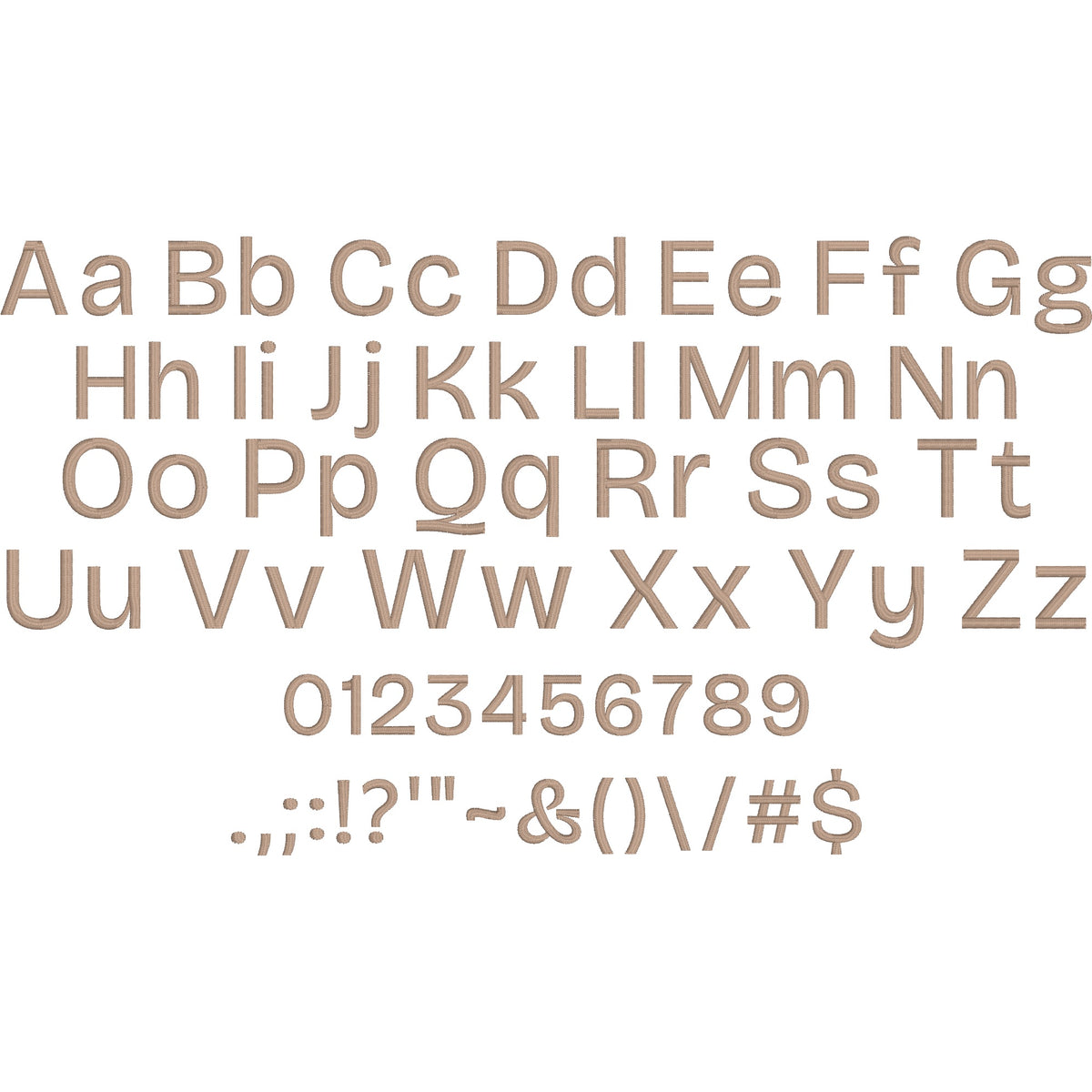 Bru Modern Simple Embroidery Font | Native BX Included