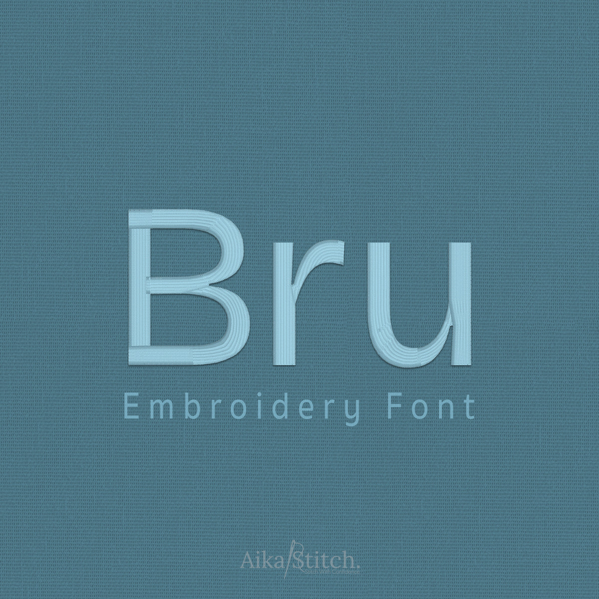 Bru Modern Simple Embroidery Font | Native BX Included