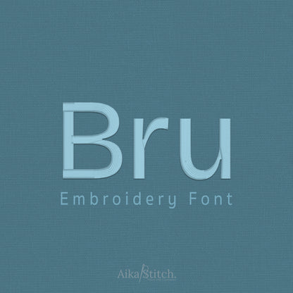 Bru Modern Simple Embroidery Font | Native BX Included