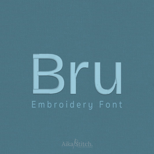 Bru Modern Simple Embroidery Font | Native BX Included