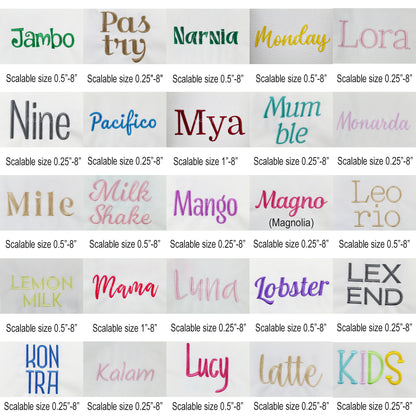 Bundle 100 Scalable NATIVE BX ONLY Embroidery Fonts, Sizes 0.25 - 8 inches